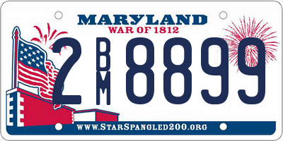 MD license plate 2BM8899