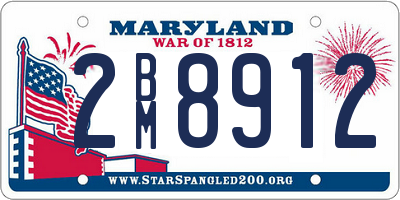 MD license plate 2BM8912