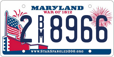 MD license plate 2BM8966