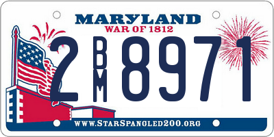 MD license plate 2BM8971