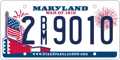 MD license plate 2BM9010