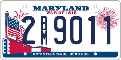 MD license plate 2BM9011