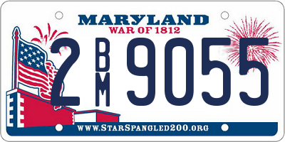 MD license plate 2BM9055