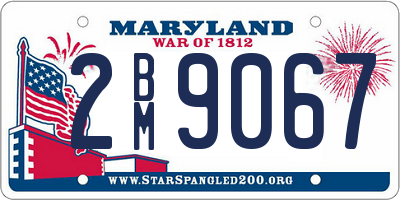 MD license plate 2BM9067