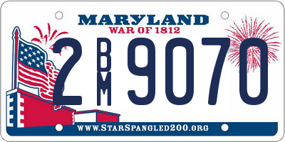 MD license plate 2BM9070