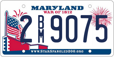 MD license plate 2BM9075