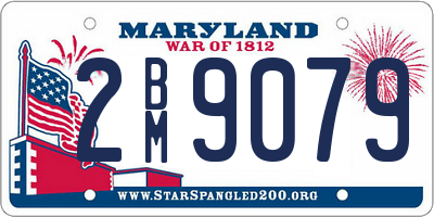 MD license plate 2BM9079