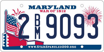 MD license plate 2BM9093