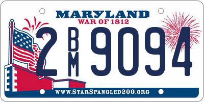 MD license plate 2BM9094