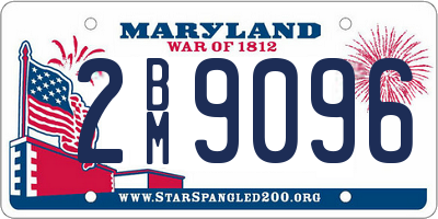 MD license plate 2BM9096