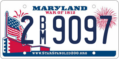 MD license plate 2BM9097