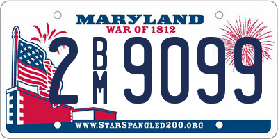 MD license plate 2BM9099