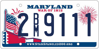 MD license plate 2BM9111