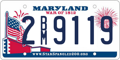 MD license plate 2BM9119
