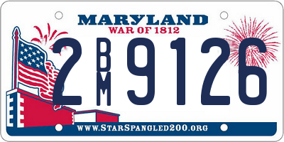 MD license plate 2BM9126