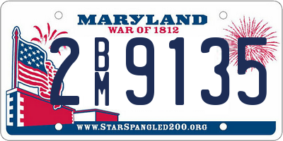 MD license plate 2BM9135