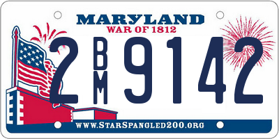 MD license plate 2BM9142