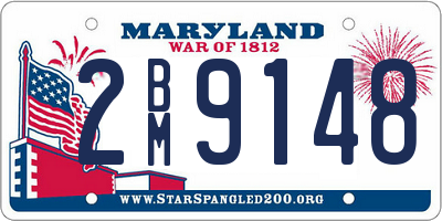 MD license plate 2BM9148