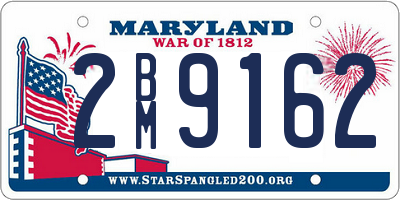 MD license plate 2BM9162