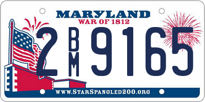 MD license plate 2BM9165