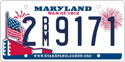 MD license plate 2BM9171