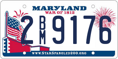 MD license plate 2BM9176