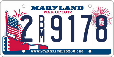 MD license plate 2BM9178
