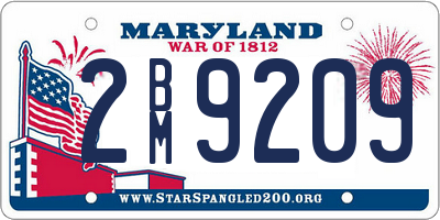 MD license plate 2BM9209