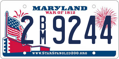MD license plate 2BM9244
