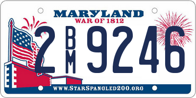 MD license plate 2BM9246