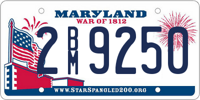 MD license plate 2BM9250