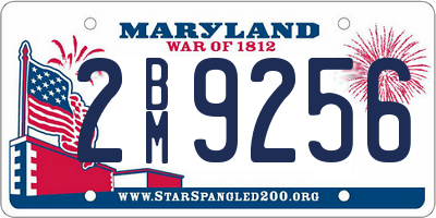 MD license plate 2BM9256
