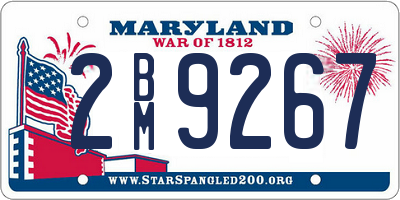 MD license plate 2BM9267