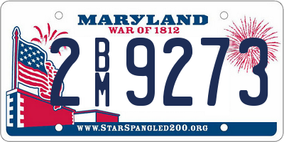 MD license plate 2BM9273