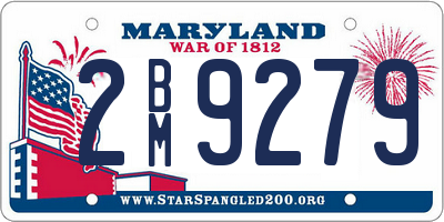 MD license plate 2BM9279
