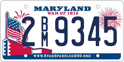 MD license plate 2BM9345