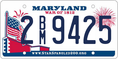 MD license plate 2BM9425