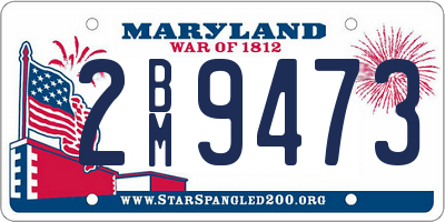MD license plate 2BM9473