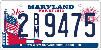 MD license plate 2BM9475