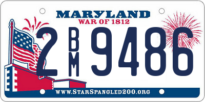 MD license plate 2BM9486