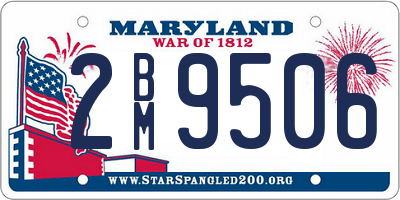 MD license plate 2BM9506