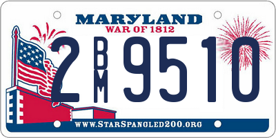 MD license plate 2BM9510