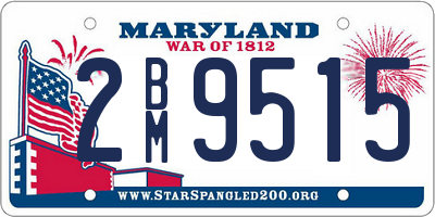 MD license plate 2BM9515