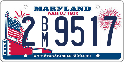 MD license plate 2BM9517