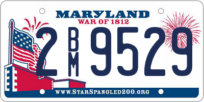 MD license plate 2BM9529