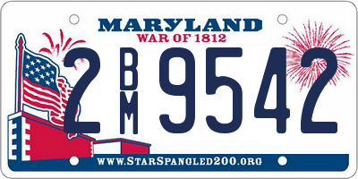 MD license plate 2BM9542