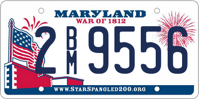 MD license plate 2BM9556