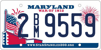 MD license plate 2BM9559