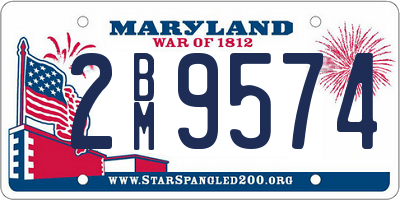MD license plate 2BM9574
