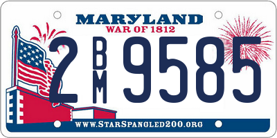 MD license plate 2BM9585